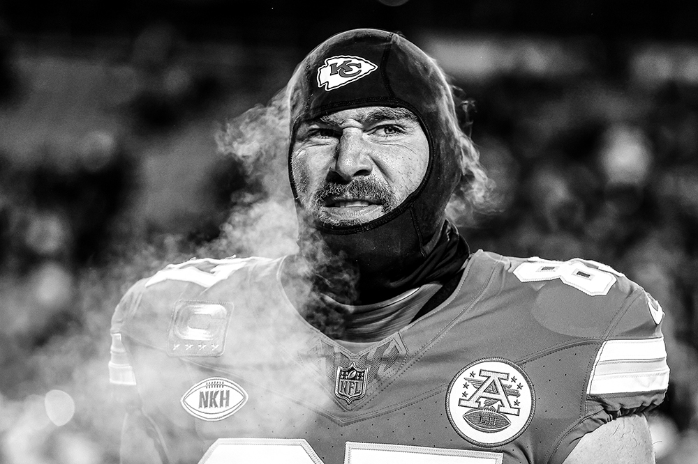 Honorable Mention – Andrew Mather, Kansas City Chiefs, “A Cold Kelce,” Miami Dolphins at Kansas City Chiefs, Jan. 13, 2024.