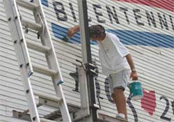 Artist Scott Hagan has painted the Bicentennial  logo on a barn in each  of Ohio's 88 counties.