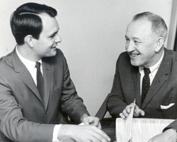 Bankert (left) with then Hall of Fame Director Dick Gallagher.