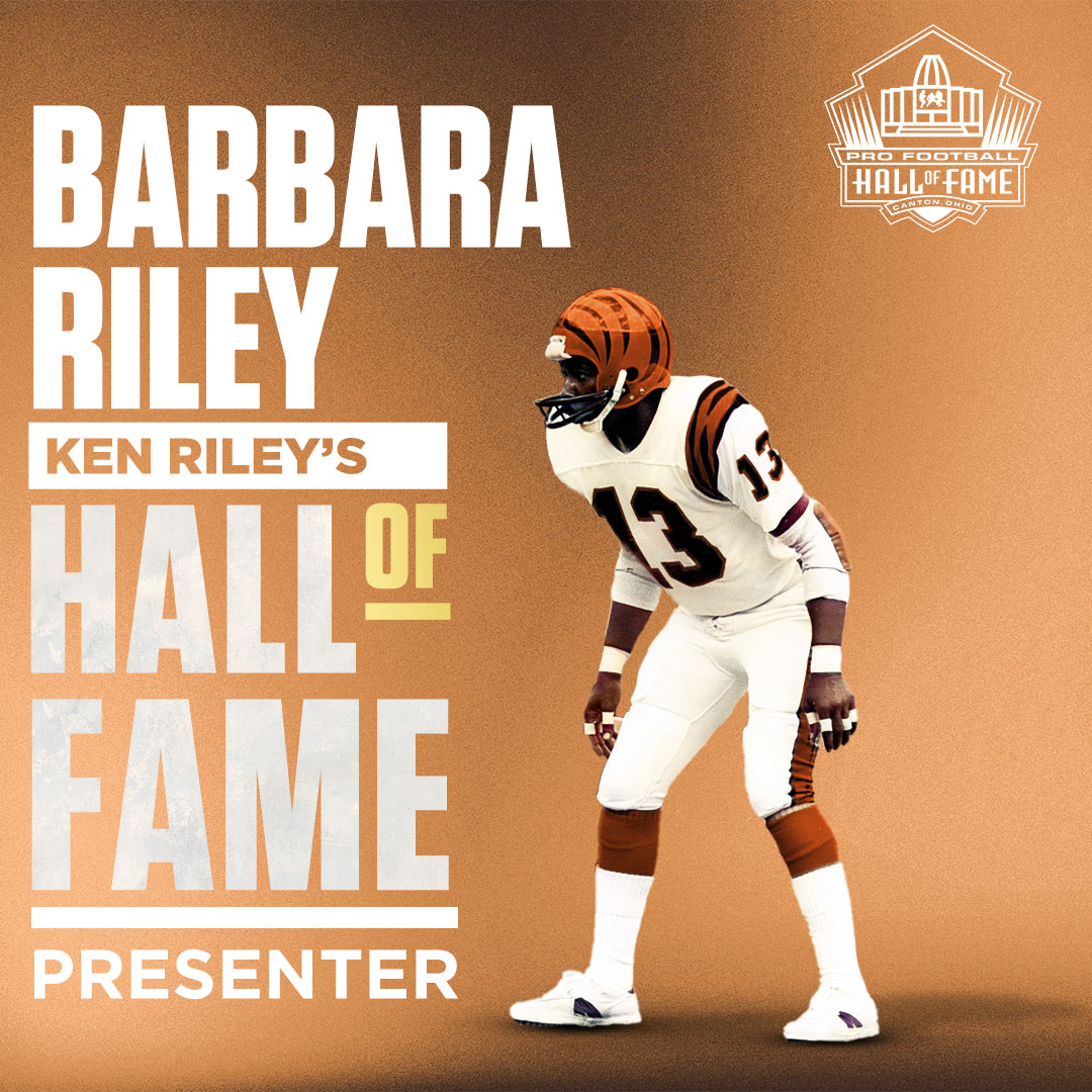 The family of Ken Riley announced that Barbara Riley will present her late husband during the Class of 2023 Enshrinement.