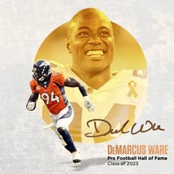 DeMarcus Ware is a member of the Pro Football Hall of Fame Class of 2023.