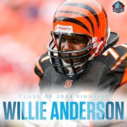 Willie Anderson is a Finalist in the Modern-Era Player category for the Pro Football Hall of Fame’s Class of 2024.