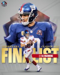 Eli Manning is a Finalist in the Modern-Era Player category for the Pro Football Hall of Fame’s Class of 2026.