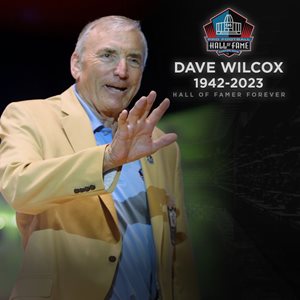 The football world today is celebrating the life and career of Pro Football Hall of Famer Dave Wilcox, who died Wednesday at age 80.