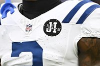 In Indianapolis, Colts players’ jerseys will incorporate a black jersey patch honoring their late owner, Jim Irsay.
