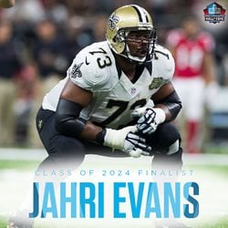 Jahri Evans is a Finalist in the Modern-Era Player category for the Pro Football Hall of Fame’s Class of 2024.