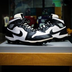 Also on display in the same gallery are the shoes Philadelphia Eagles defensive tackle Jordan Davis wore when he blocked a potential game-winning field goal and returned it 61 yards for a dramatic touchdown as time expired in the Eagles’ 33-26 victory over the Los Angeles Rams on Sept. 21, 2025.