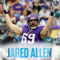 Jared Allen is a Finalist in the Modern-Era Player category for the Pro Football Hall of Fame’s Class of 2024.