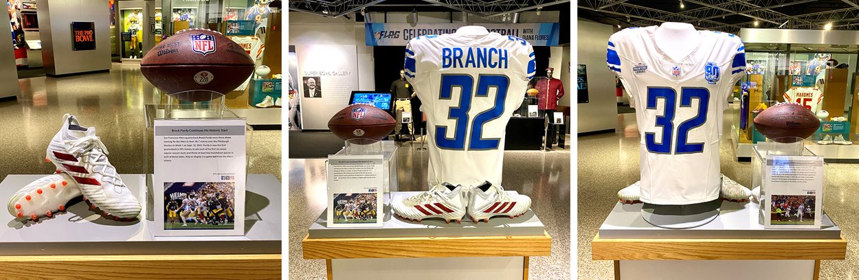 The Pro Football Hall of Fame recently received its first artifacts from the 2023 NFL regular season.