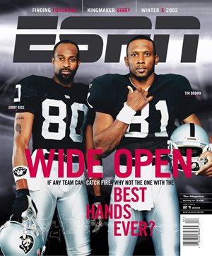 Twenty-two years ago this month, future Hall of Famer Tim Brown landed on the cover of ESPN Magazine with Jerry Rice, another future Hall of Famer.