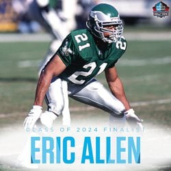 Eric Allen is a Finalist in the Modern-Era Player category for the Pro Football Hall of Fame’s Class of 2024.