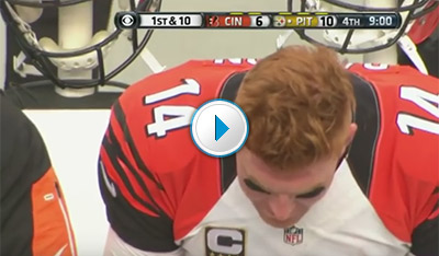 Hall of Fame Receives Jersey from Bengals Quarterback Andy Dalton Pro Football Hall of Fame