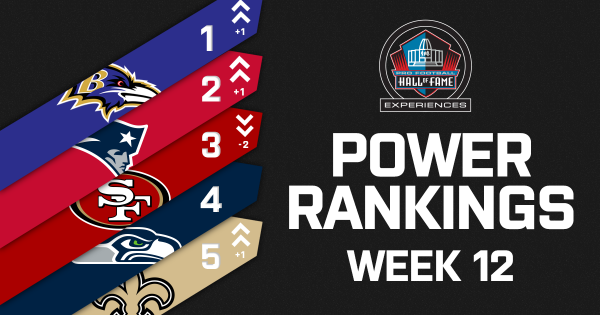 NFL Power Rankings Week 12: Ravens Claim Top Spot