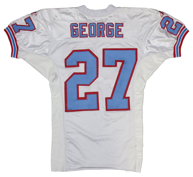 Vintage Tennessee Oilers Champion Jersey #27 Eddie George NFL Football Size  44