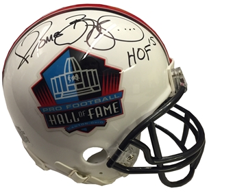Jerome Bettis Autographed Hall Of Fame Mini Helmet With HOF