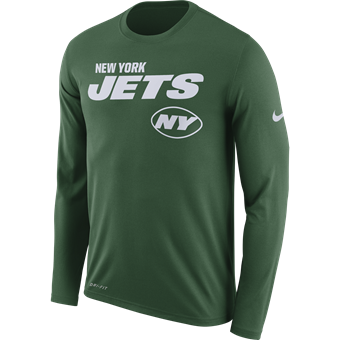 Jets Nike Sideline Line of Scrimmage Long Sleeve T Shirt Pro