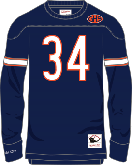 Walter payton shop long sleeve jersey