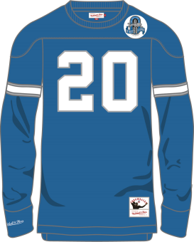 Lions Barry Sanders Mitchell & Ness Name & Number Long Sleeve Tee