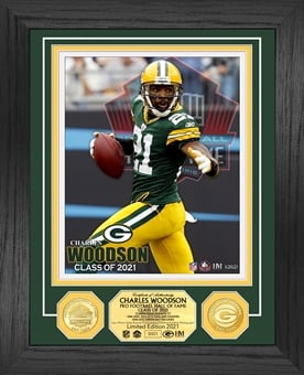 Charles Woodson Class of 2021 Packers Bronze Coin Photo Mint