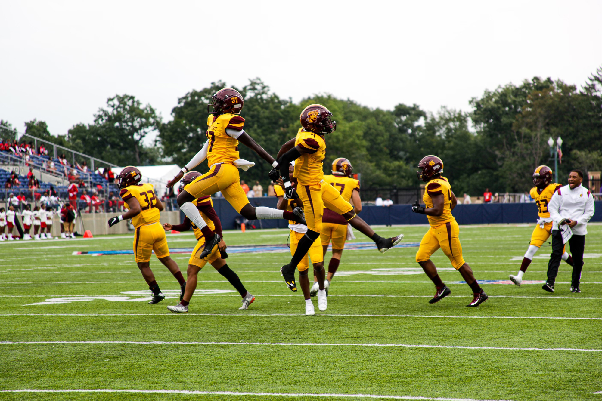 Central State University opened the season with a 41-21 victory Sunday over Winston-Salem State University in the Black College Hall of Fame Classic at Tom Benson Hall of Fame Stadium in Canton, Ohio.