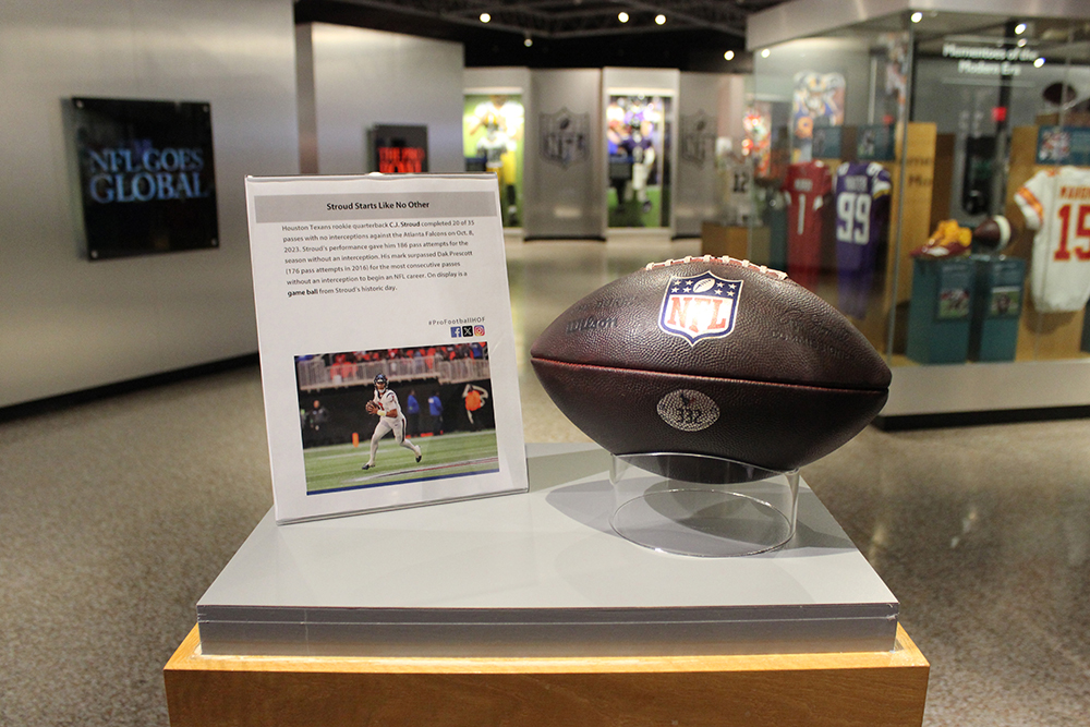 Indianapolis Colts kicker Matt Gay, Houston Texans rookie quarterback C.J. Stroud and Dallas Cowboys head coach Mike McCarthy now have artifacts on display at the Pro Football Hall of Fame.