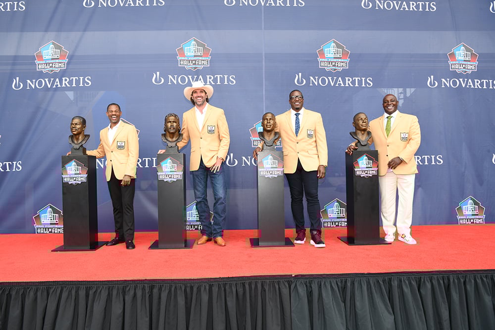 The Pro Football Hall of Fame enshrined it's Class of 2025 on Aug. 2. The class included defensive back ERIC ALLEN, defensive end JARED ALLEN, tight end ANTONIO GATES and wide receiver STERLING SHARPE.
