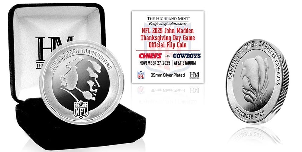 Chiefs vs. Cowboys coin, 2025.