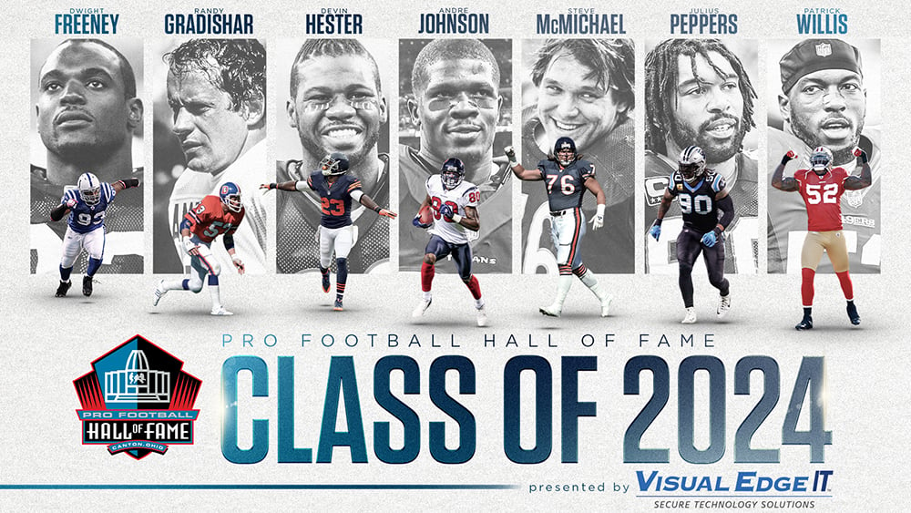 Pro Football Hall of Fame Class of 2024 presented by Visual Edge IT.
