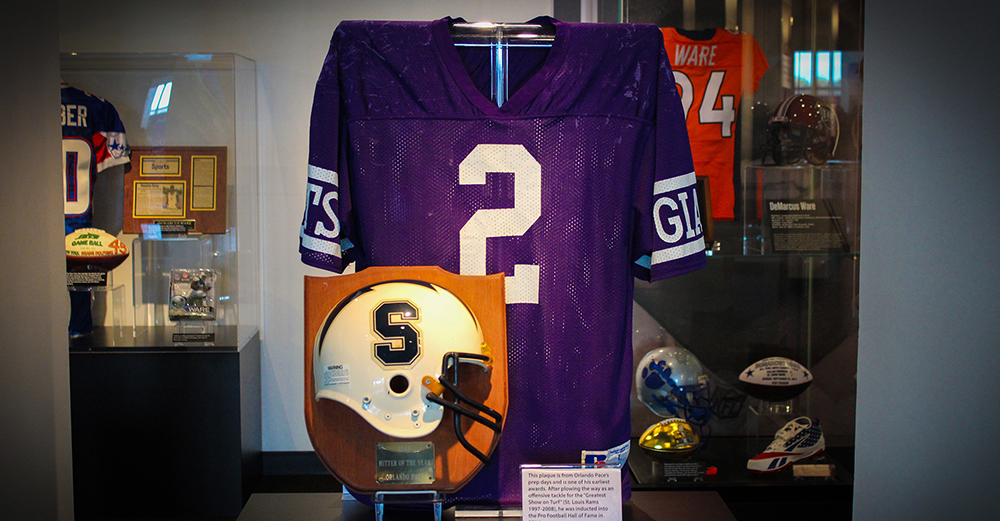 The Pro Football Hall of Fame now features a display with artifacts from the history of high school football in Ohio.