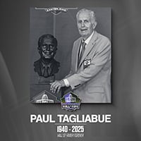 Pro Football Hall of Famer Paul Tagliabue passed away Nov. 9, 2025, at his home in Chevy Chase, Md., at the age of 84.