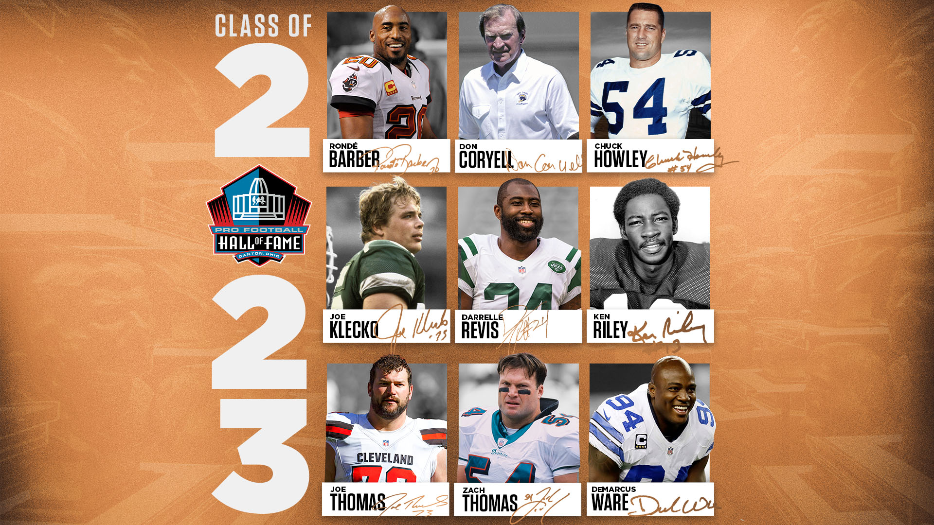 Nine of the “Greatest of the Game” have been elected to the Pro Football Hall of Fame’s Class of 2023.