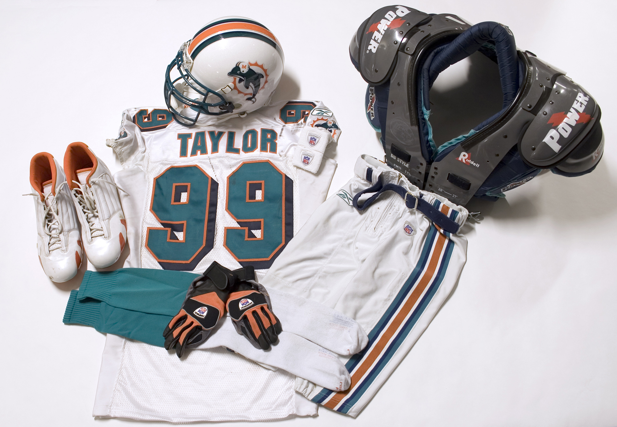 Jason Taylor spent much of his Pro Football Hall of Fame career playing for the Miami Dolphins and he remains close with the organization.